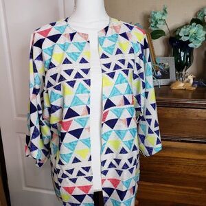 NEW W118 Walter Baker Triangles Kiki Kimono womens S Lightweight Cardigan Shell